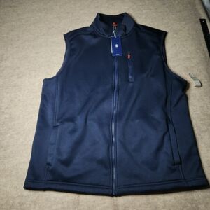 IZOD Advantage Performance Men's Navy Zip-Front Softshell Stretch Vest